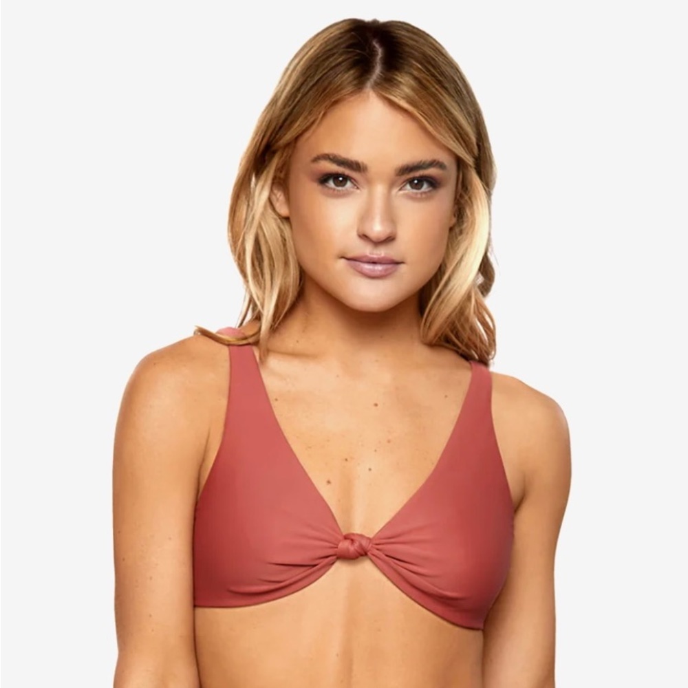 NWT PILYQ Drew Knot Tie Bikini Top Size XS